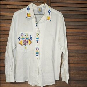 Embroidered White Shirt
